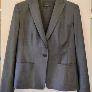 Ann Taylor Charcoal Gray Wool Blazer, 12